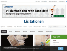 Tablet Screenshot of licitationen.dk